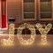Northlight 16" LED Twinkle Lighted Gold Metal Wire Joy Sign Outdoor Christmas Decoration
